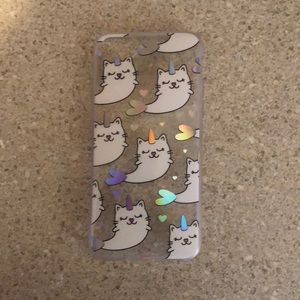 iPhone 8 phone case - cat mermaid unicorn